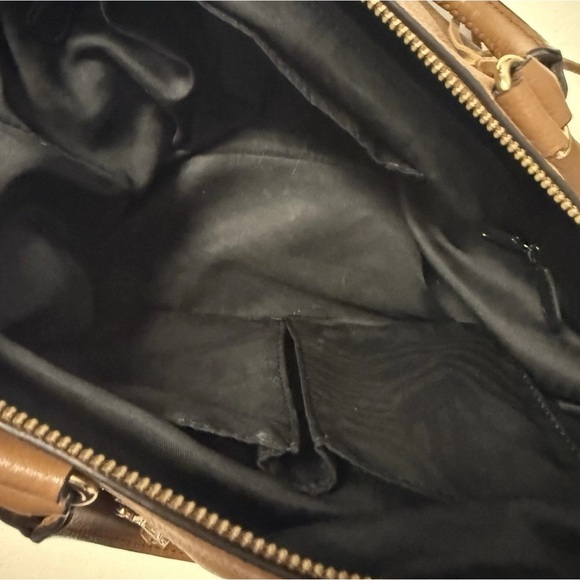 Rebecca Minkoff Large Moto Satchel – Tan Pebbled Leather Handbag Revolve - Picture 5 of 7